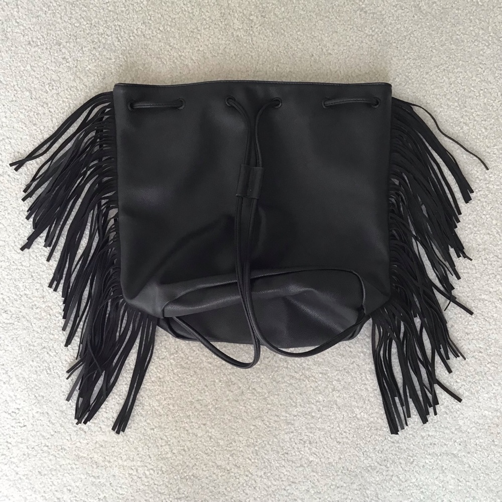 Victoria's Secret Black Fringe Bag - Picture 4 of 6